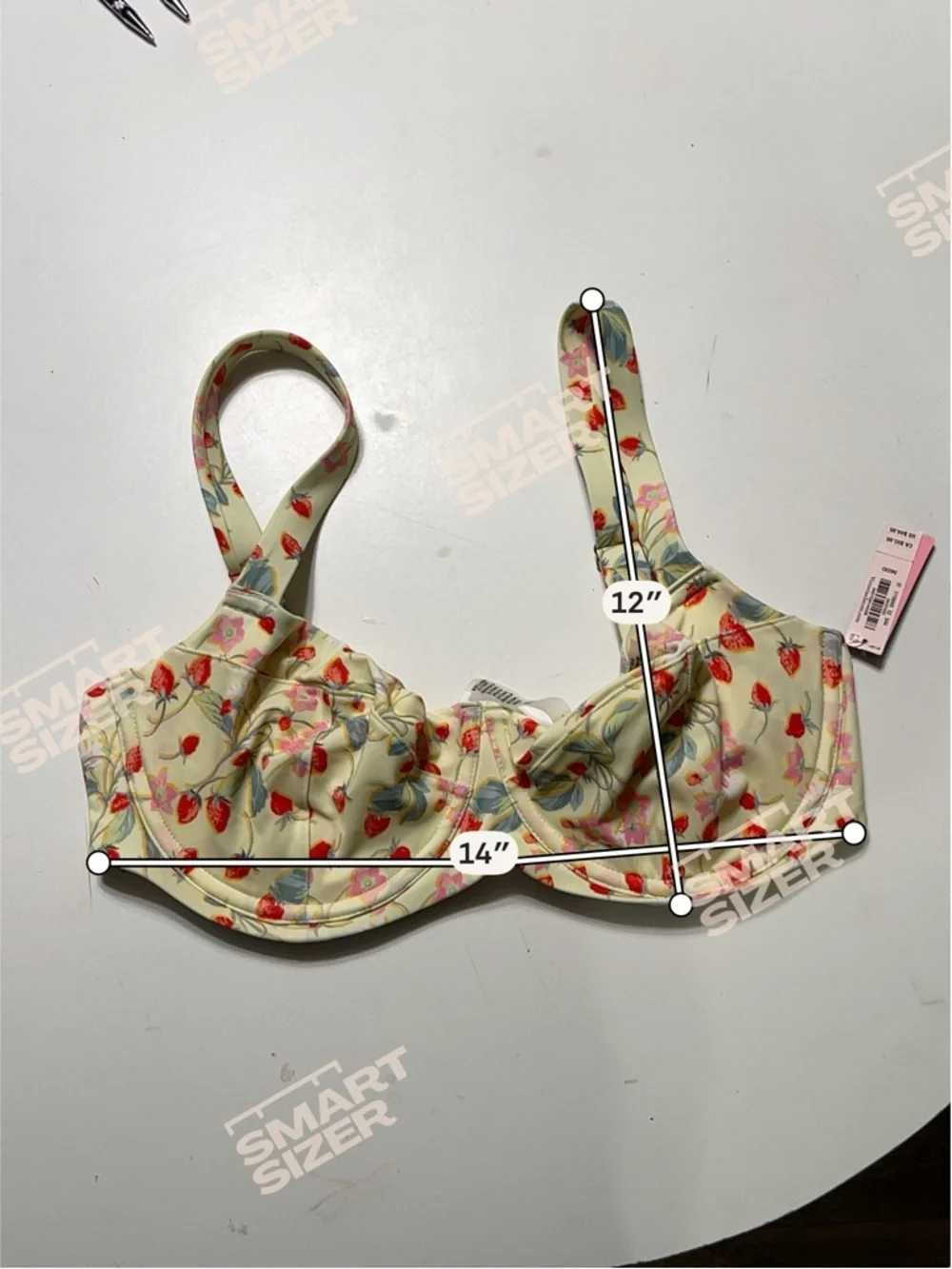 Victoria's Secret NWT 36DD Strawberry Floral Underwire Balconette Bikini Top - Picture 10 of 10